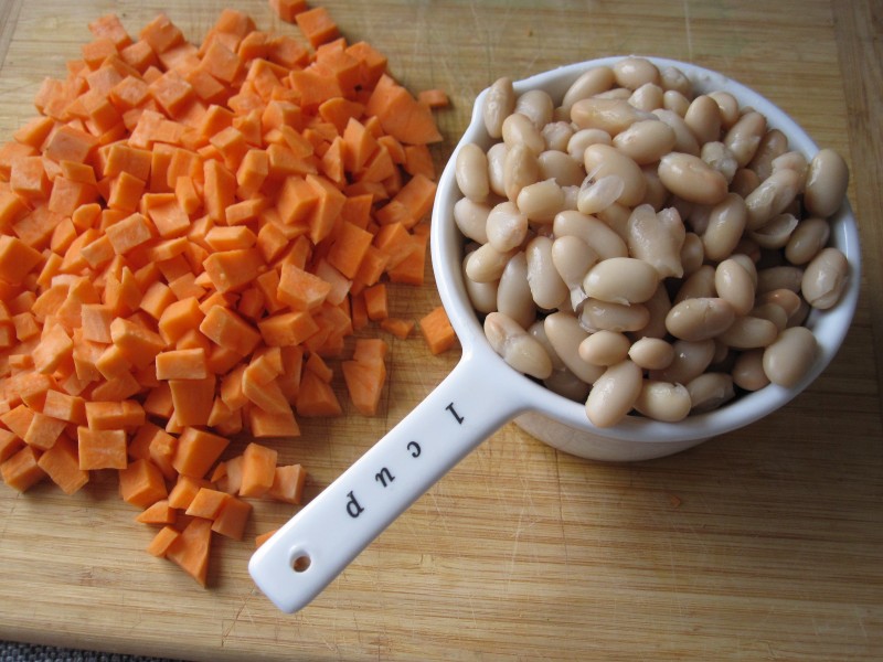 Sweet Potatoes and white beans
