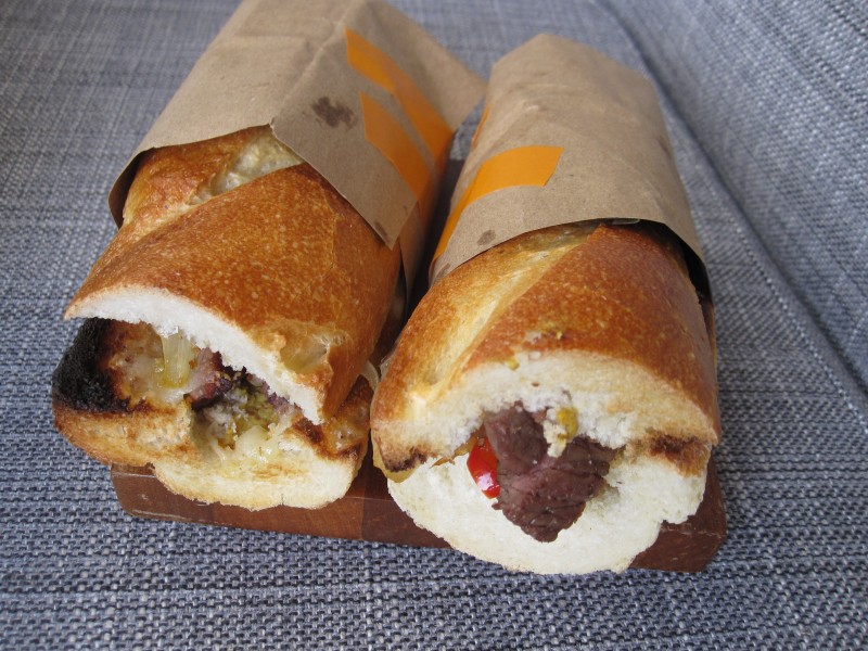Grilled Cheesesteak sandwiches