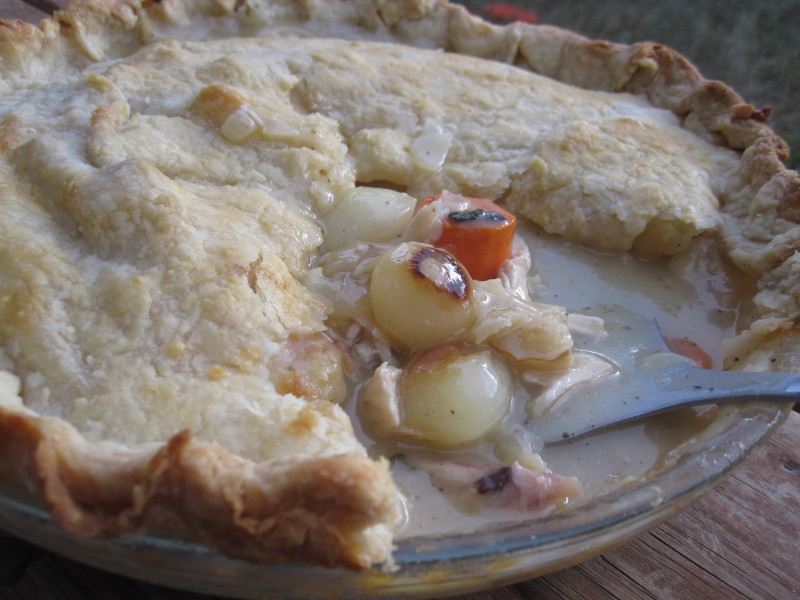 Chicken Pot Pie with Sage Roasted Root Vegetables